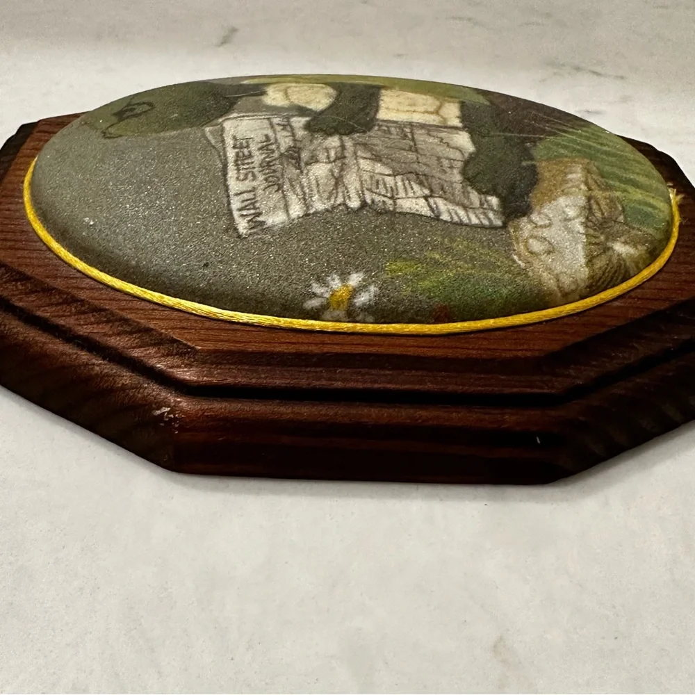 Vintage Wood Plaque Pig Turtle Set Of 2 70s Farmhouse Whimsical